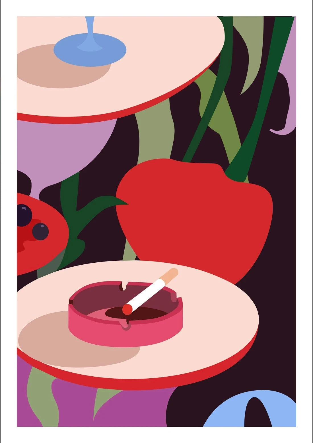 Pleasures contemporary wall art print by Kim Van Vuuren - sold by DROOL
