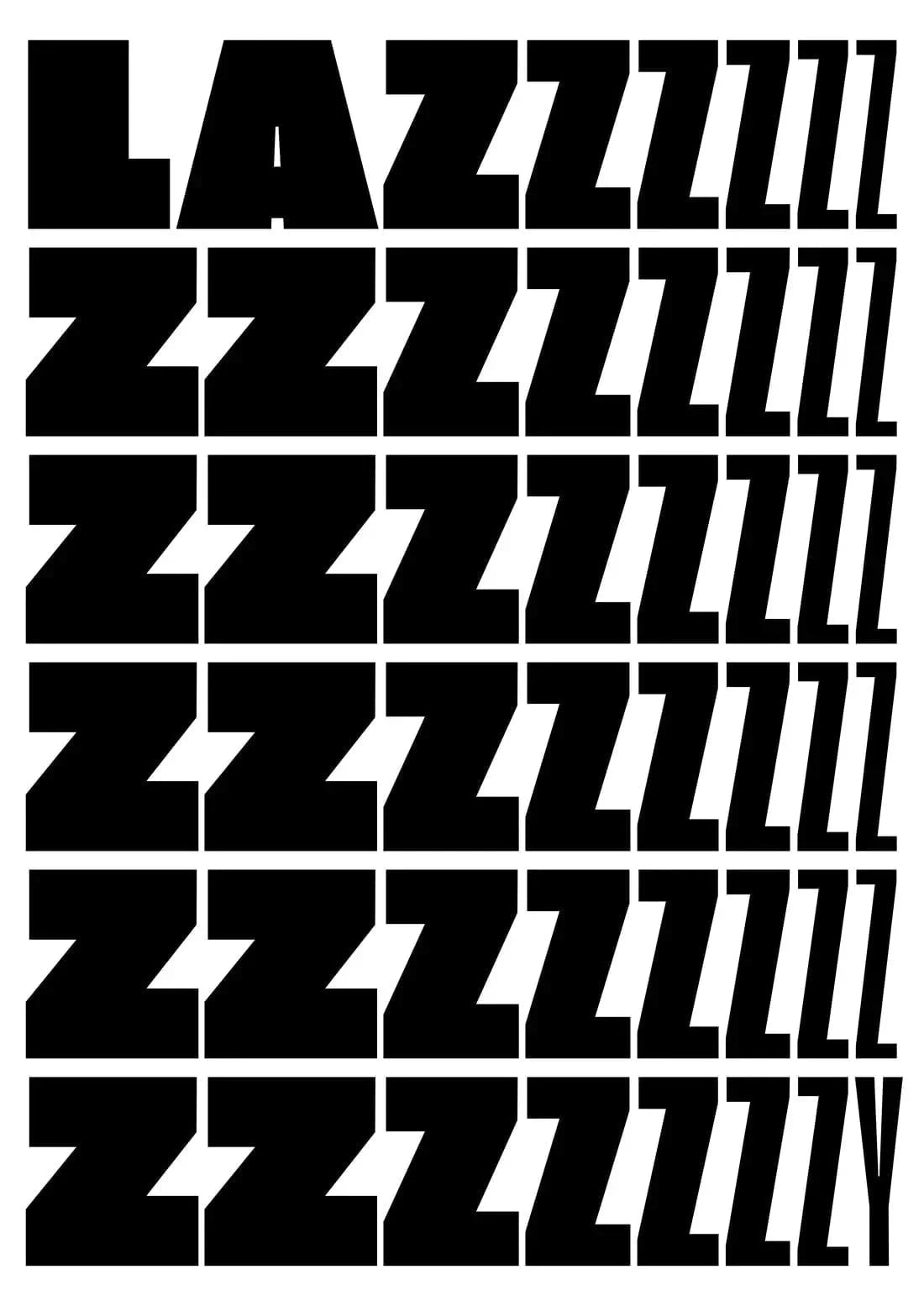 Lazy contemporary wall art print by Carilla Karahan - sold by DROOL