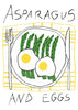 Asparagus & Eggs contemporary wall art print by DROOL Collective - sold by DROOL