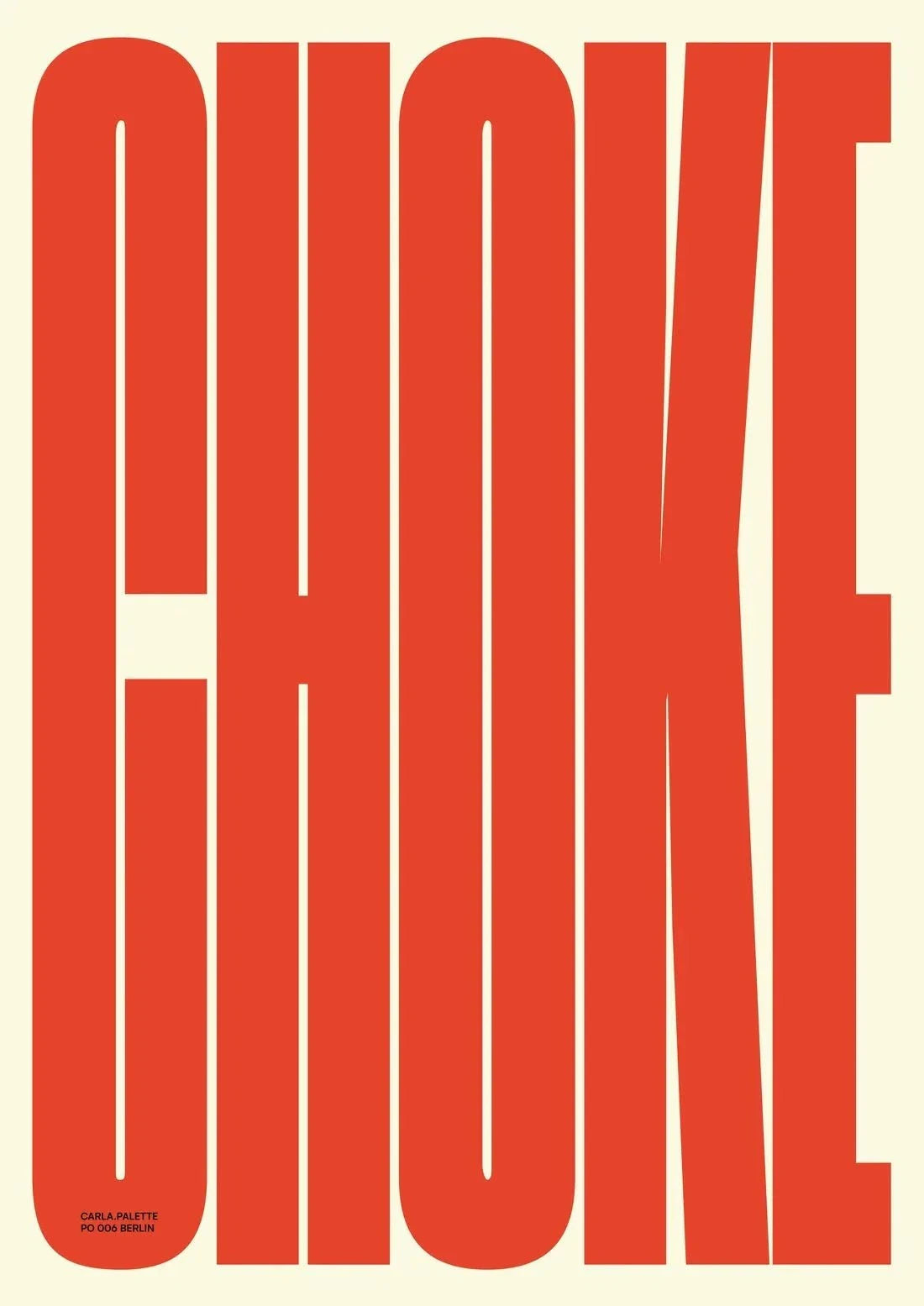 CHOKE contemporary wall art print by Carla Palette - sold by DROOL