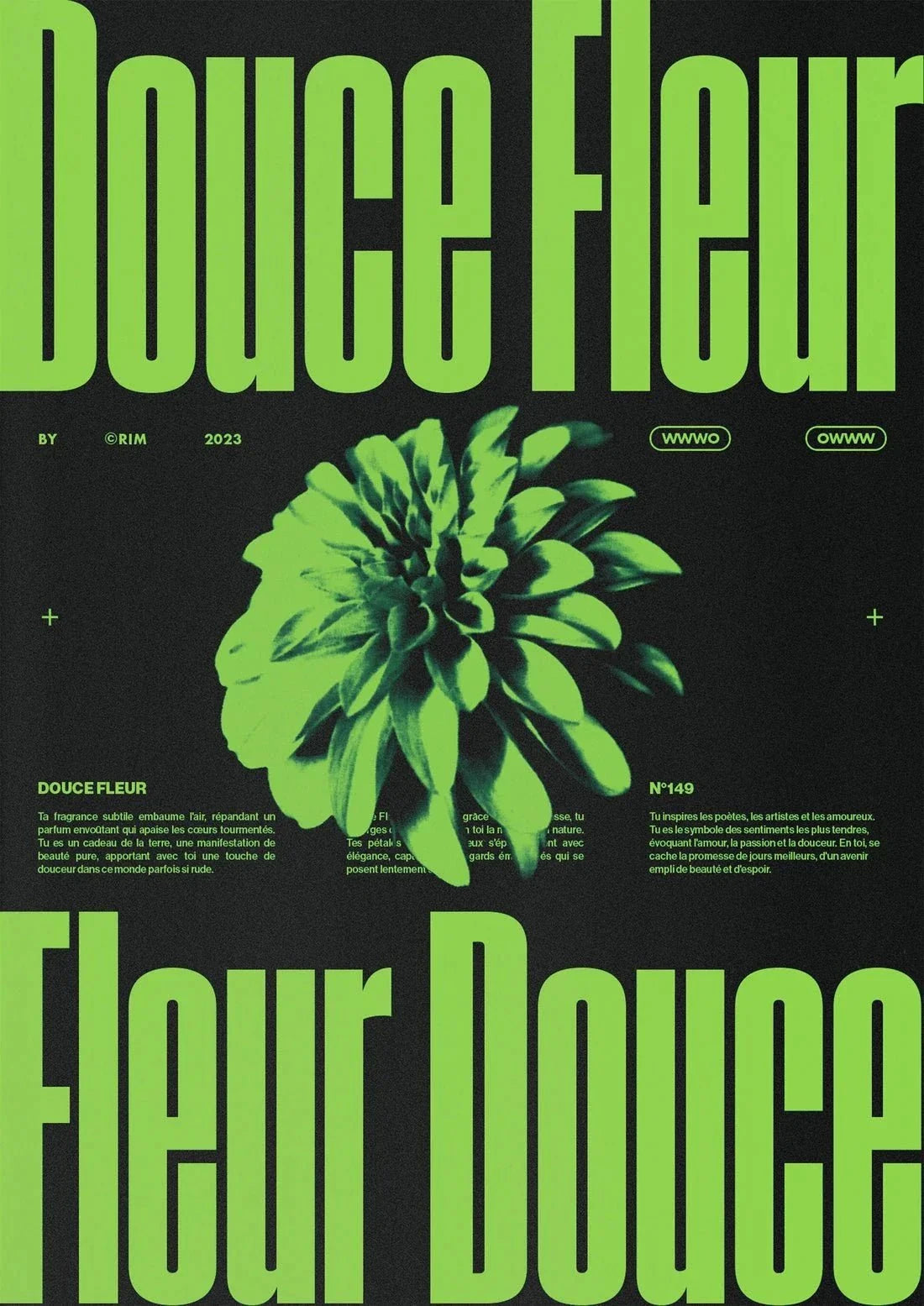 Douce Fleur contemporary wall art print by RIM Atelier - sold by DROOL