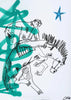Roundup contemporary wall art print by Caitlin Flood-Molyneux - sold by DROOL