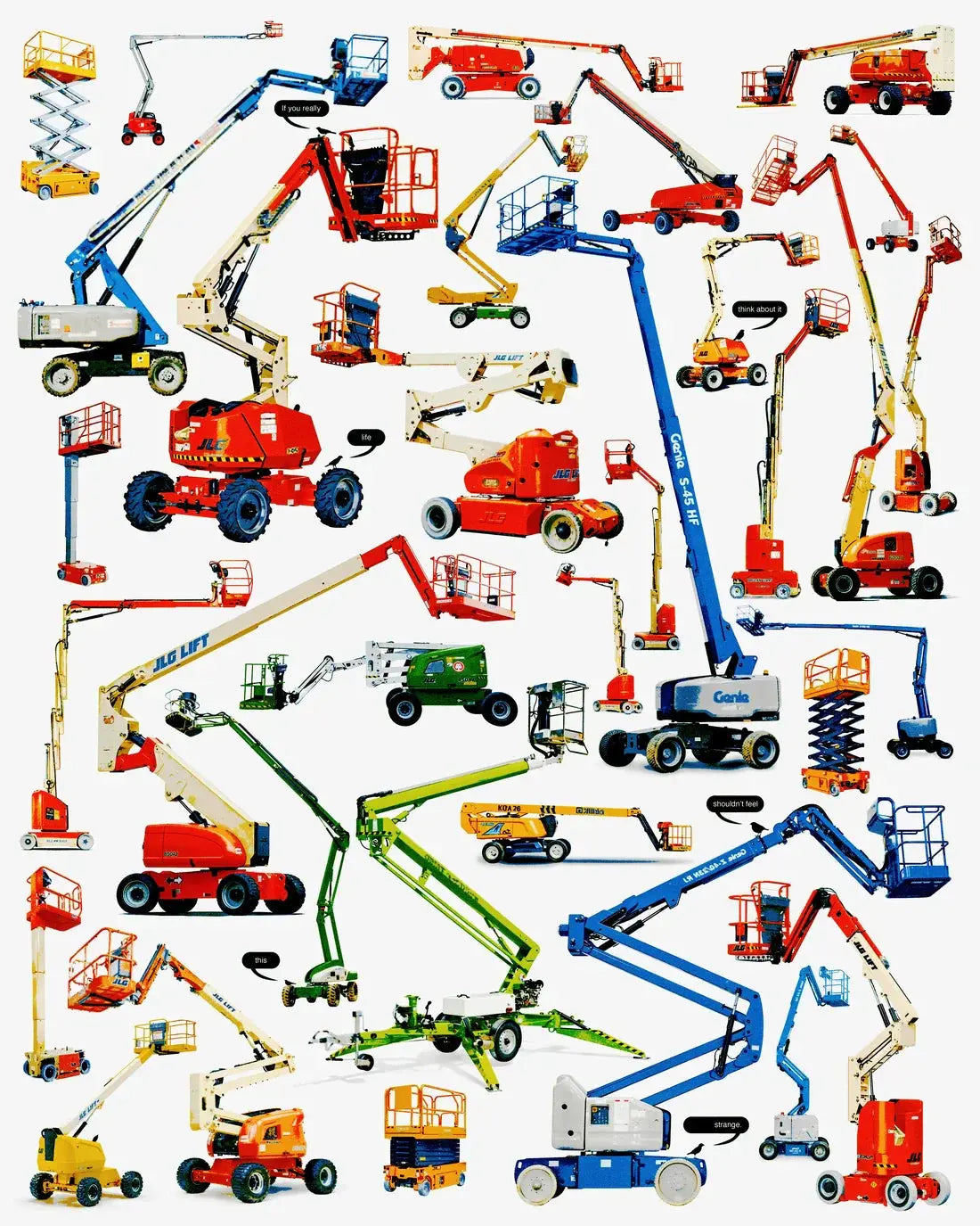 If you really think about it life shouldn't feel this strange contemporary wall art print by Jean Pierre Consuegra - sold by DROOL