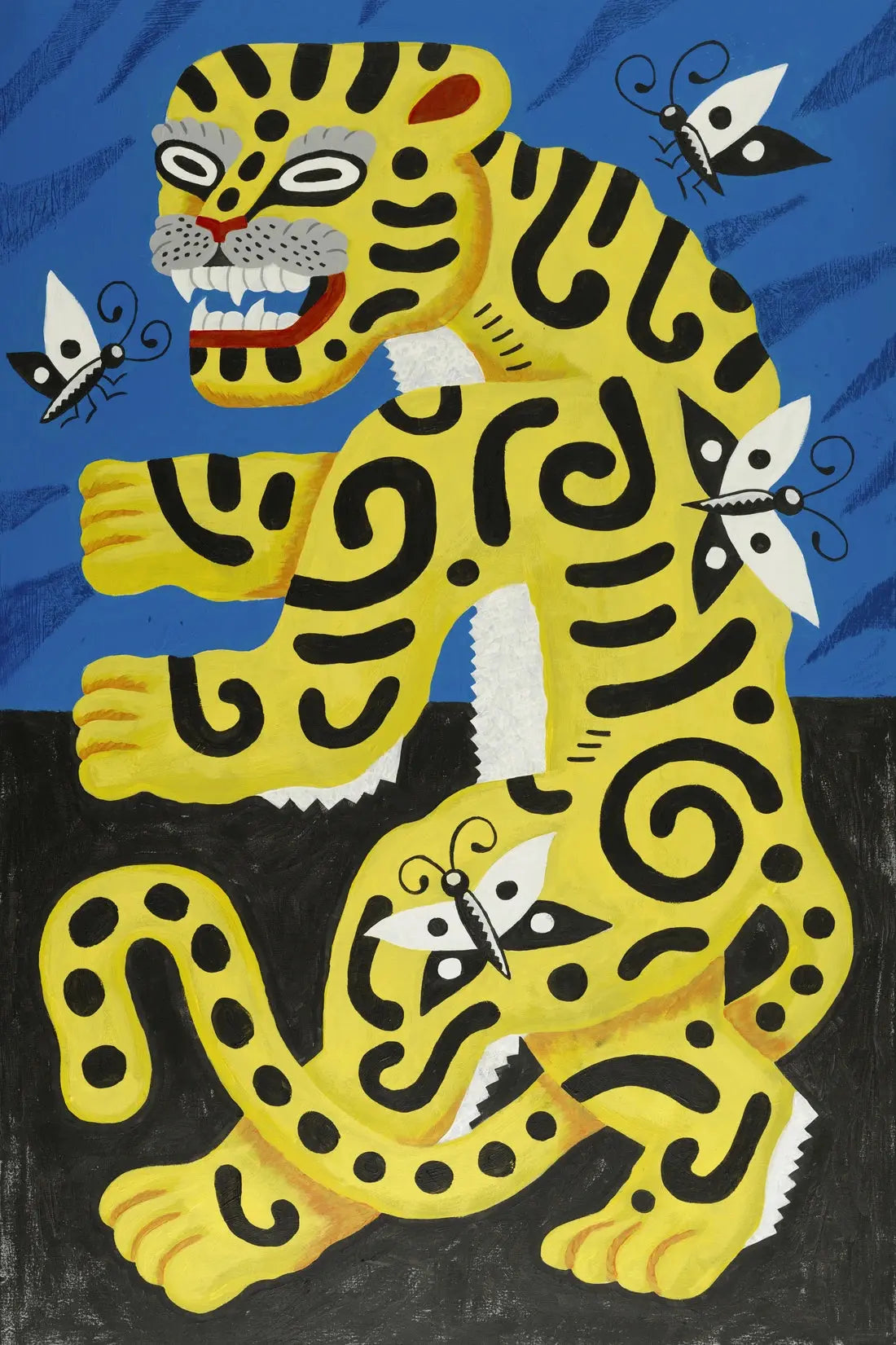 Tiger with Butterflies