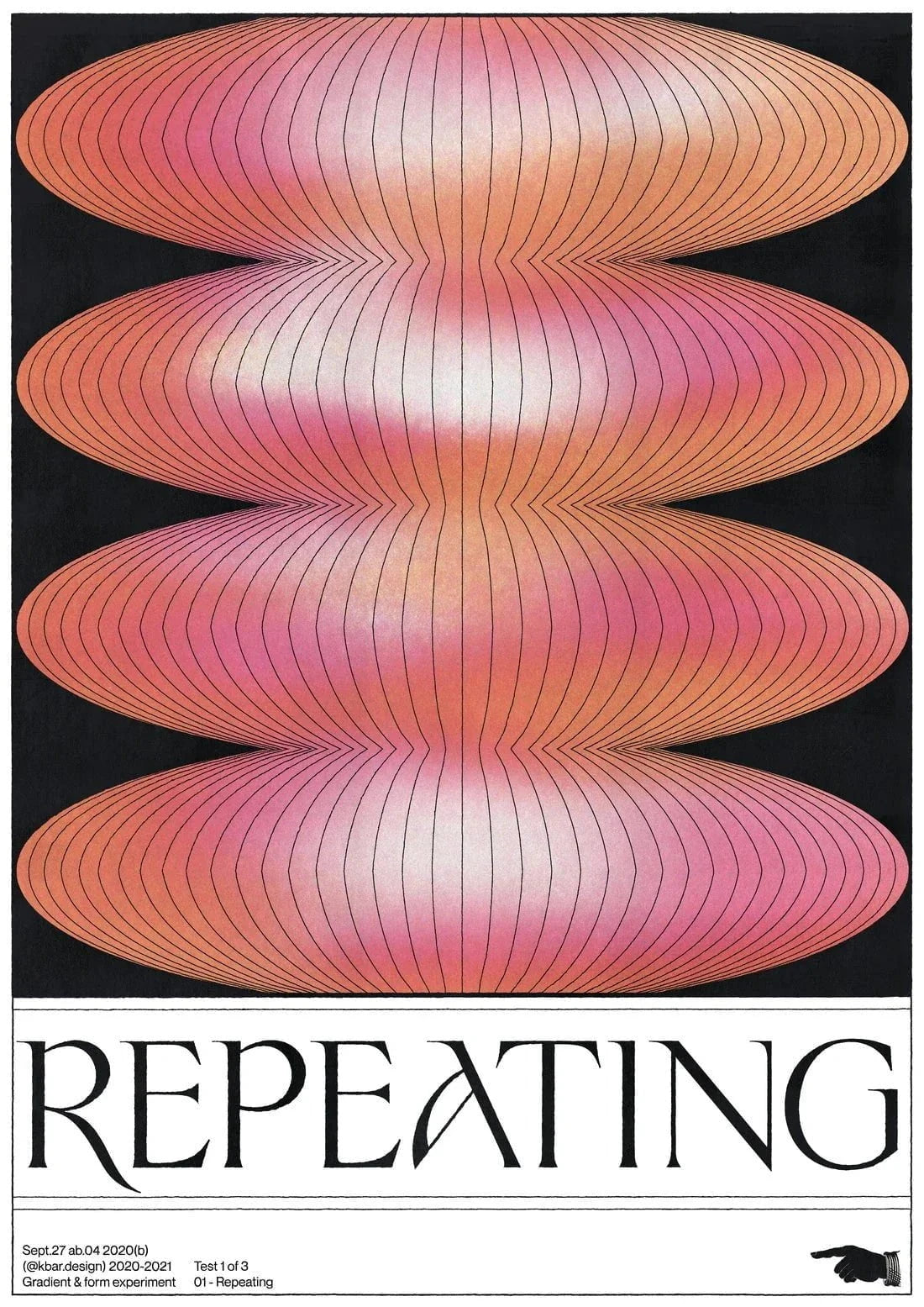 Repeating contemporary wall art print by Alexander Khabbazi - sold by DROOL