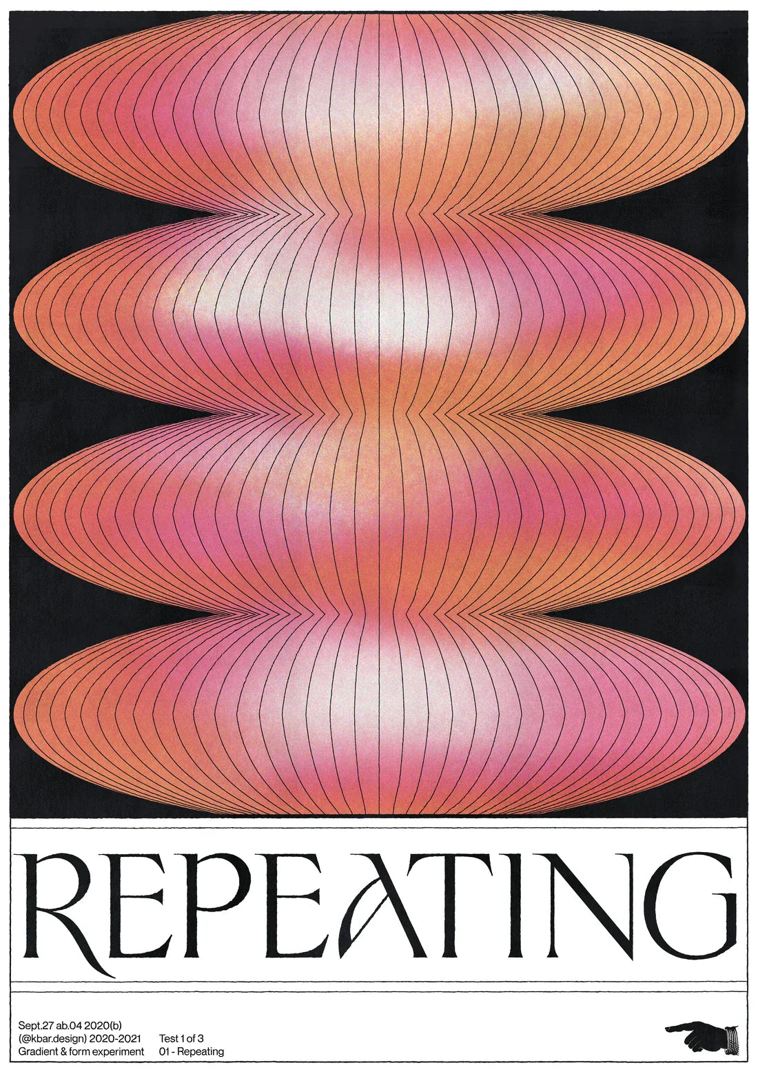 11.7x16.5" (A3) Repeating - UNFRAMED contemporary wall art print by Alexander Khabbazi - sold by DROOL