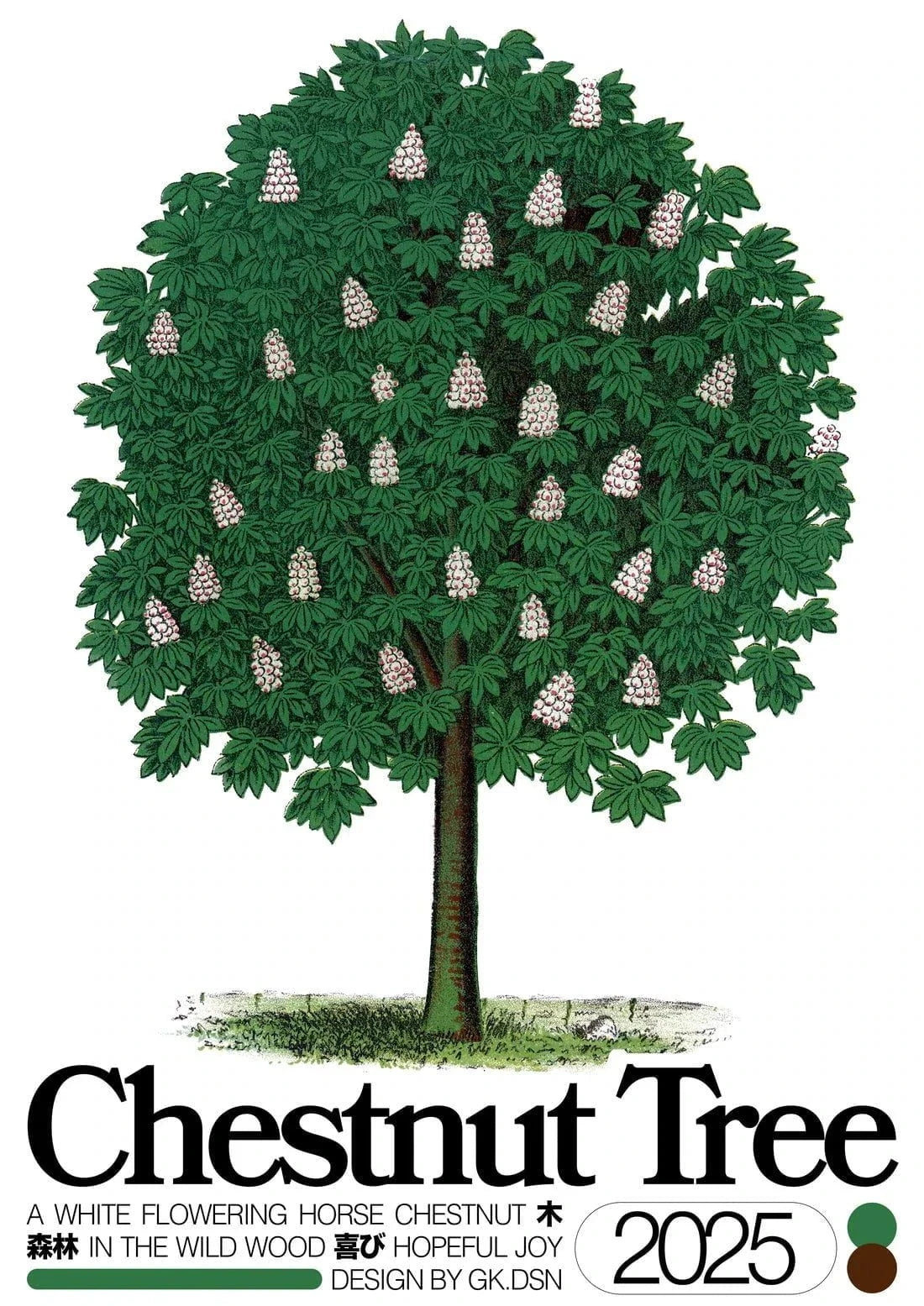 Chestnut Tree contemporary wall art print by George Kempster - sold by DROOL