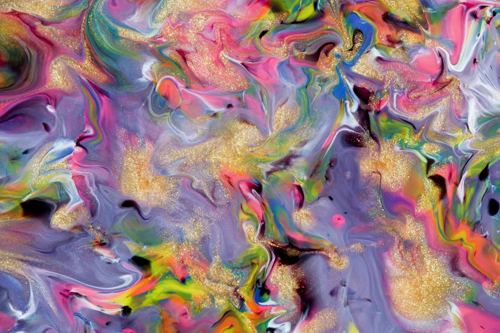Glitter Paint Swirl contemporary wall art print by Roman De Giuli - sold by DROOL