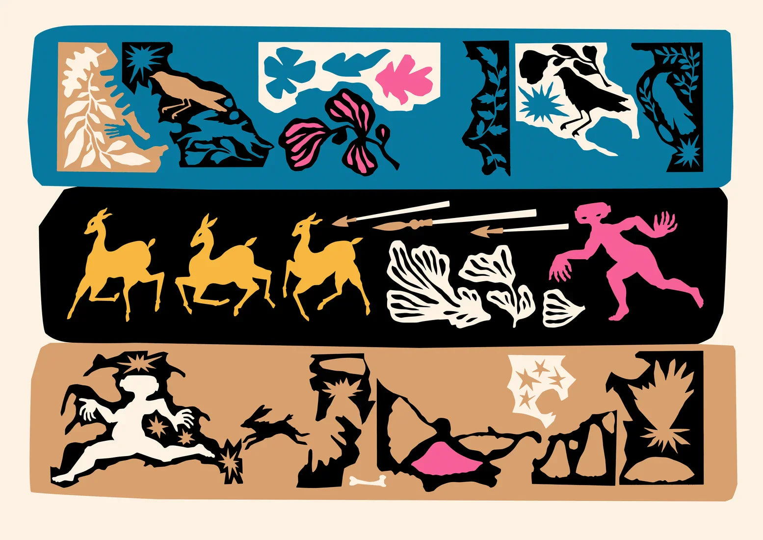 Hunting Gods contemporary wall art print by Nick Liefhebber - sold by DROOL