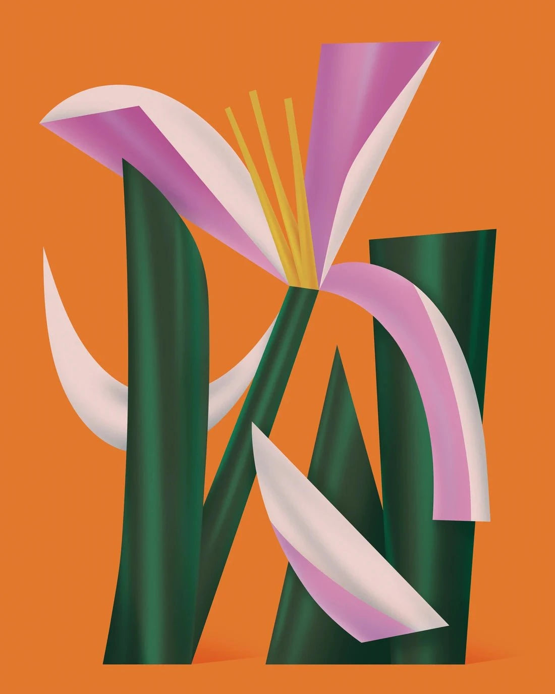 Lilium contemporary wall art print by Milena Bucholz - sold by DROOL