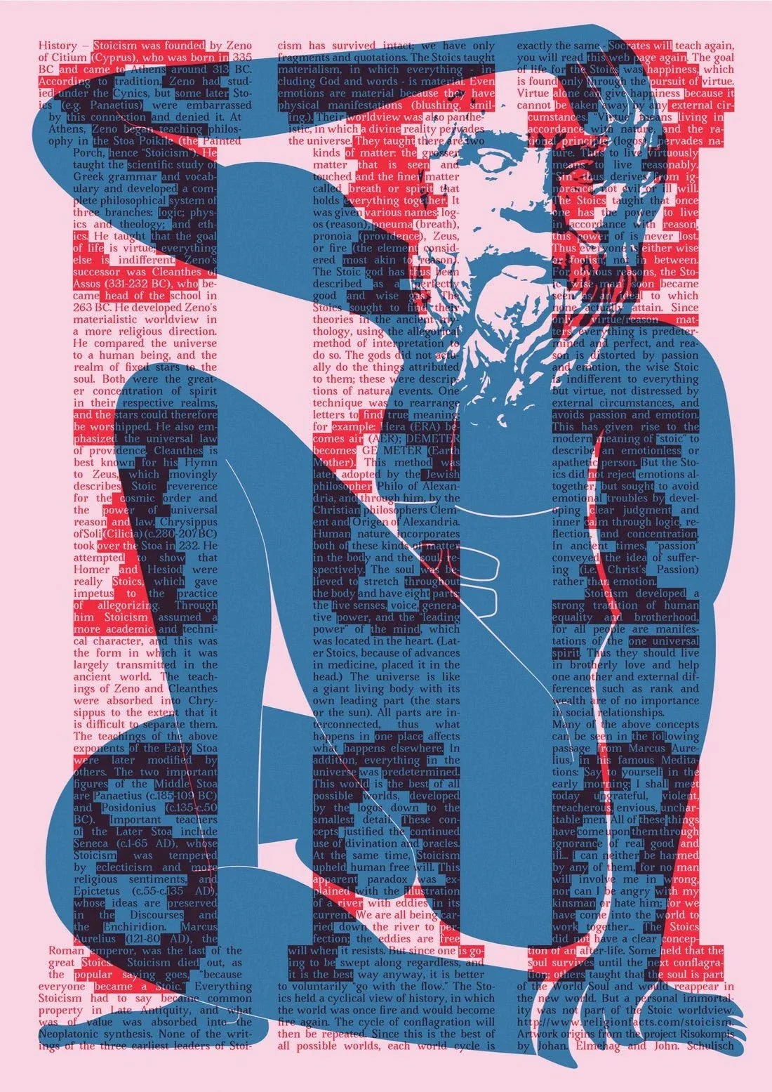 Stoicism contemporary wall art print by Studio Trikken - sold by DROOL