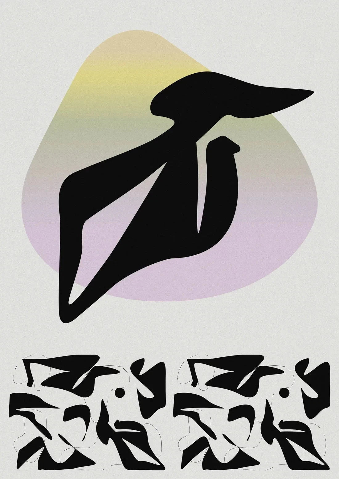 After Jean Arp 02/02 contemporary wall art print by Gabrielle White - sold by DROOL