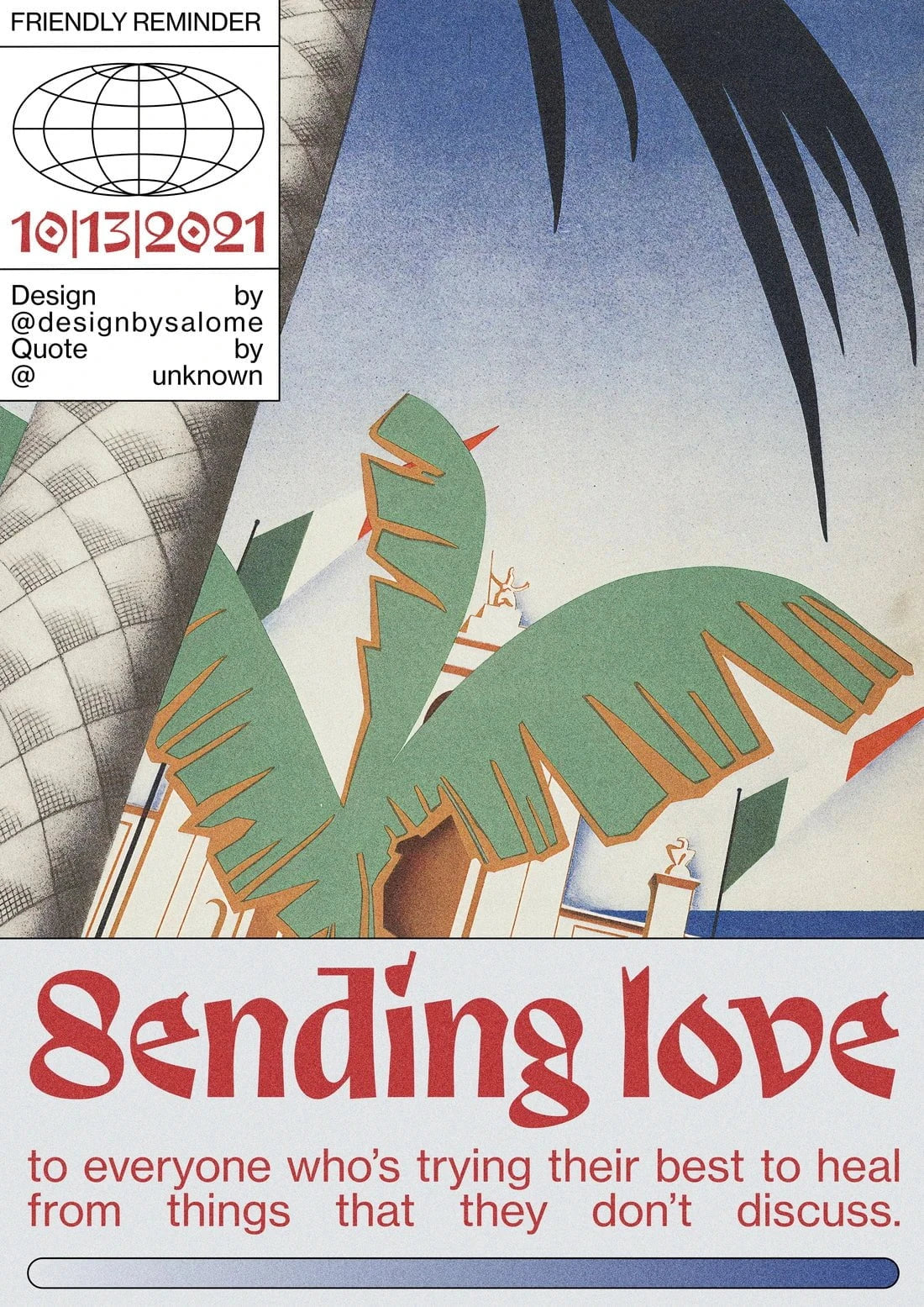Sending Love contemporary wall art print by Salome Frenzel - sold by DROOL