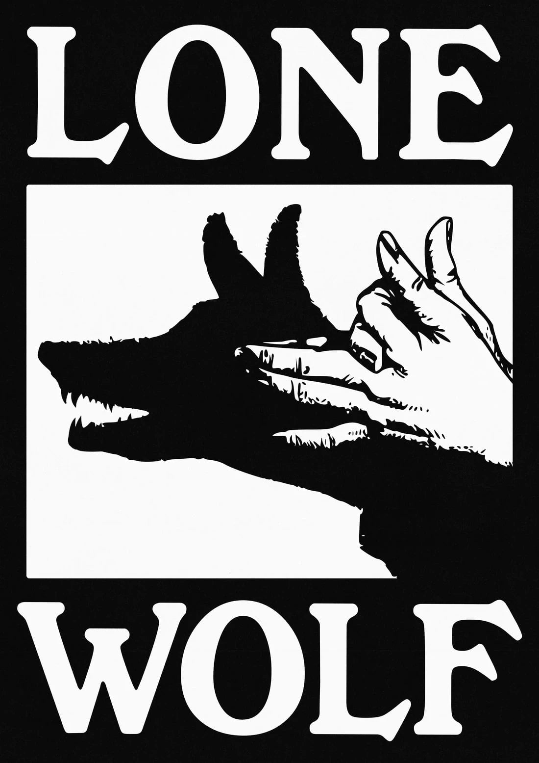 Lone Wolf contemporary wall art print by Utsav Verma - sold by DROOL