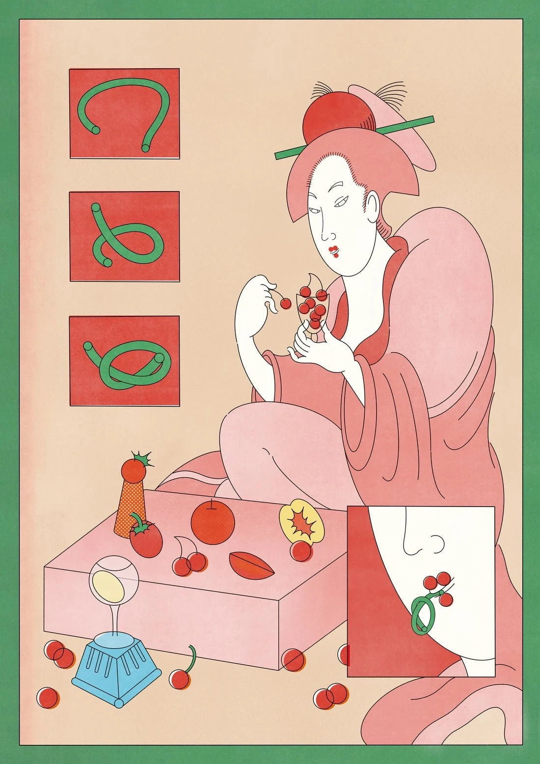 Cherry Top contemporary wall art print by Neosmith - sold by DROOL