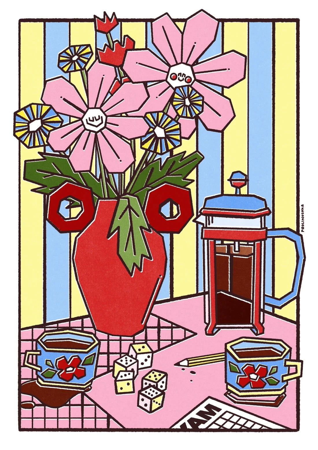 Après midi contemporary wall art print by Paolinoshka - sold by DROOL