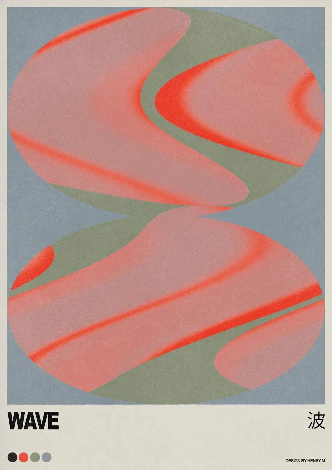 Wave contemporary wall art print by Henry M. - sold by DROOL