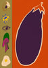 Aubergine Slice contemporary wall art print by Lauren Doughty - sold by DROOL
