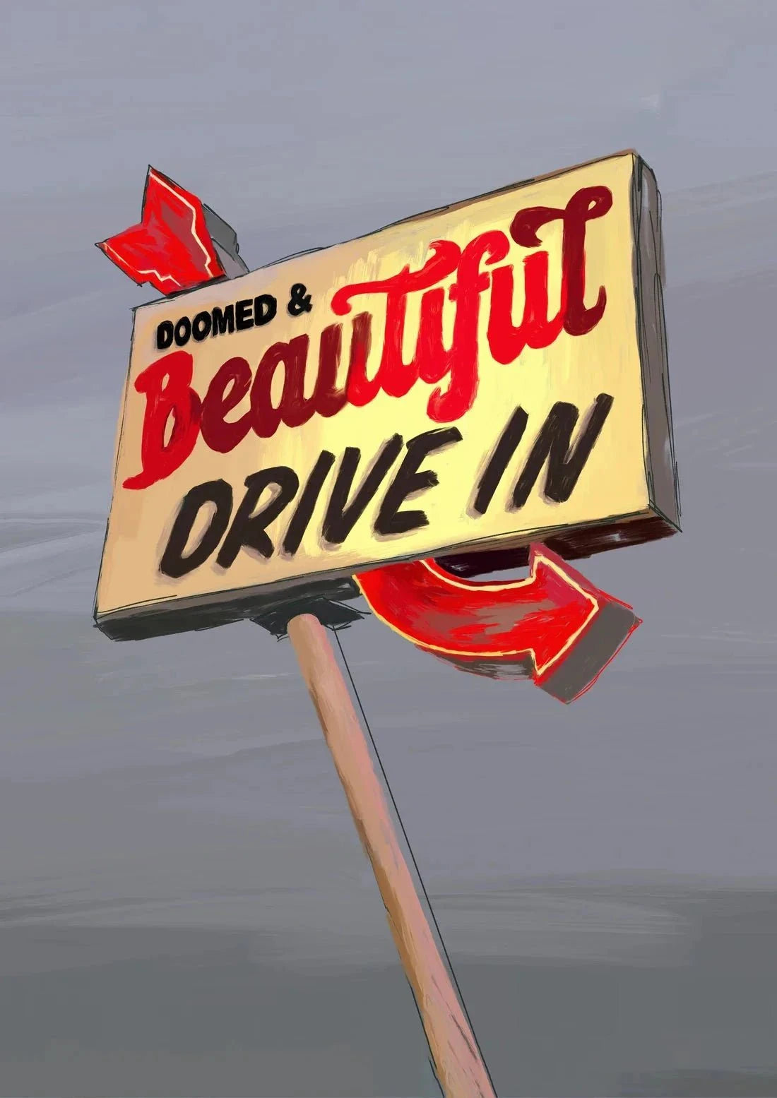 Doomed & Beautiful contemporary wall art print by Laurie Campbell - sold by DROOL