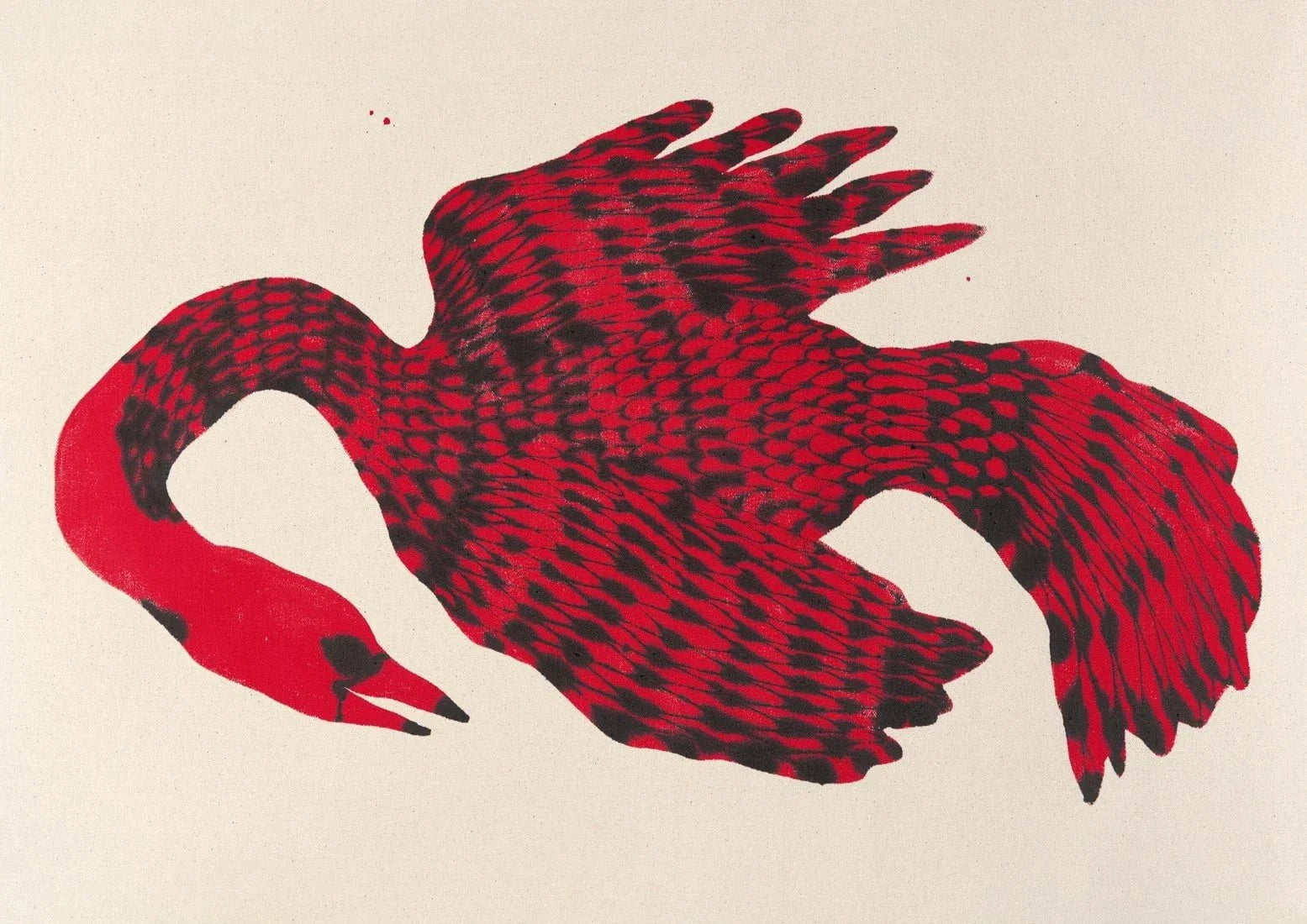 Bird In Red contemporary wall art print by Kwonny - sold by DROOL