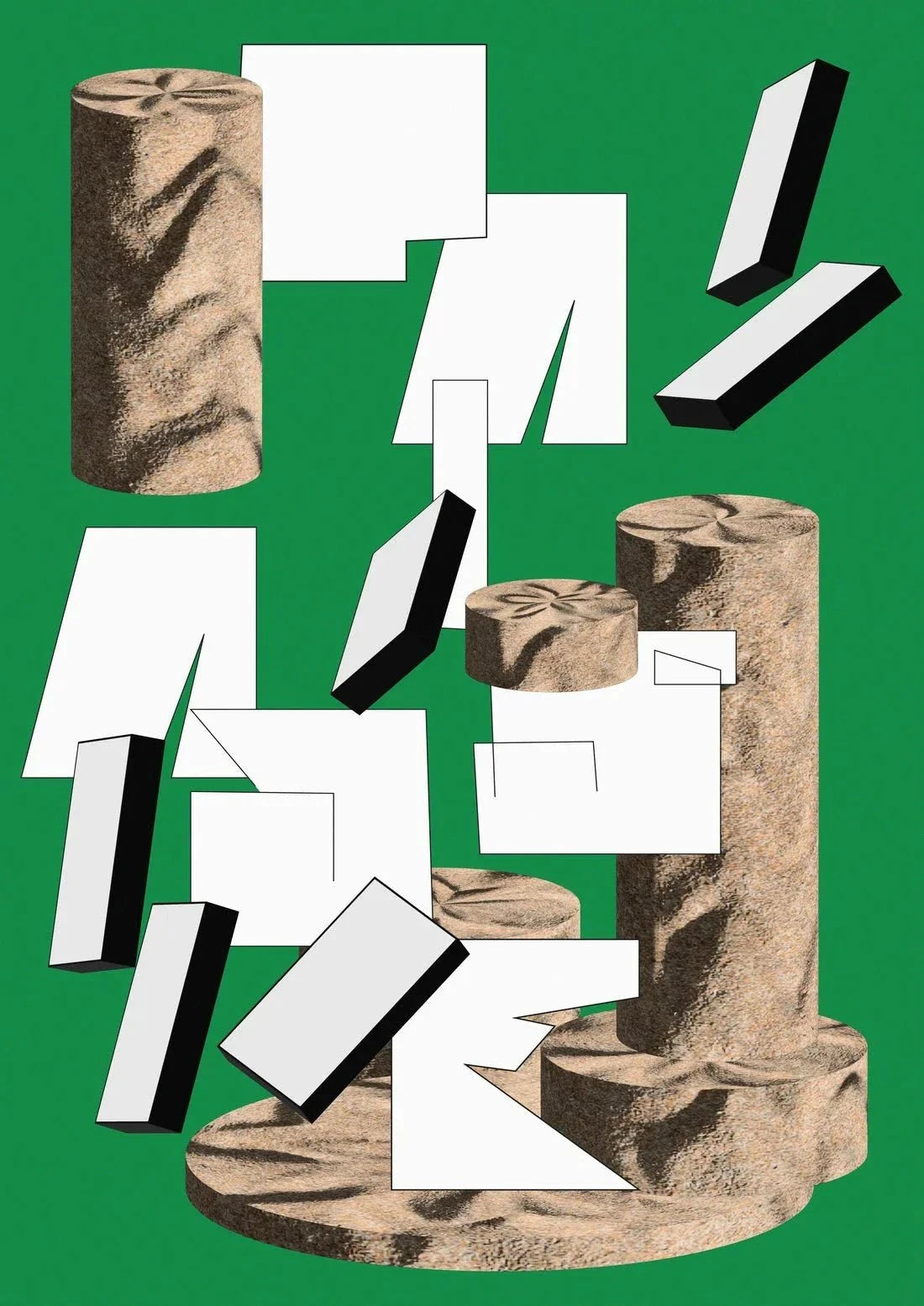 Paisaje contemporary wall art print by Naia Escribano - sold by DROOL