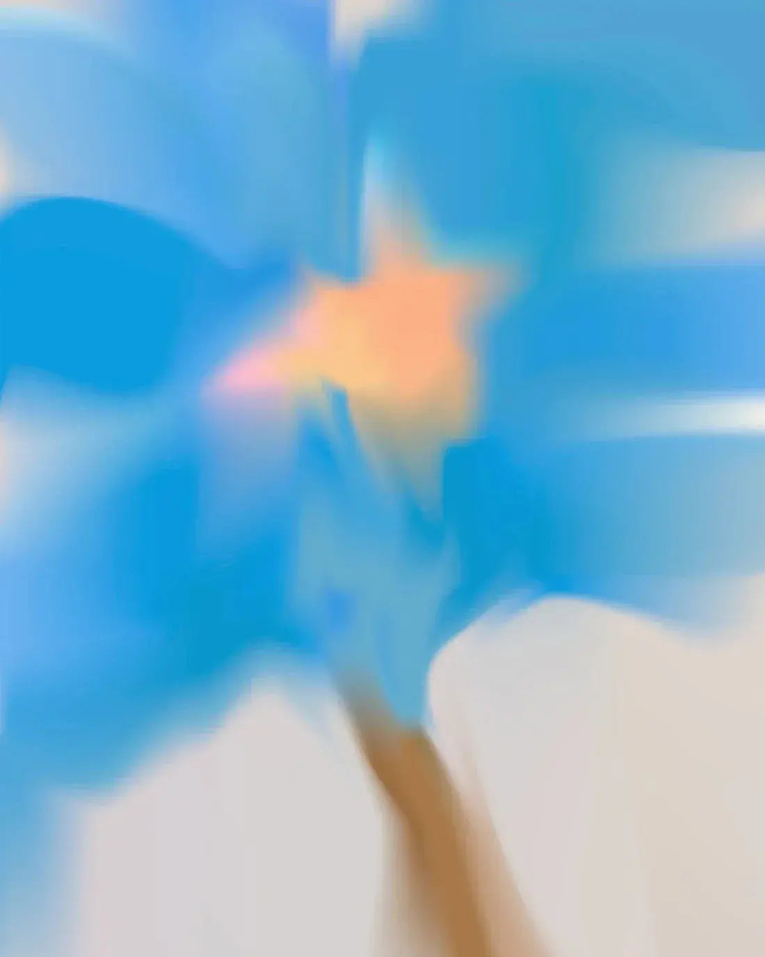 Blue Flower contemporary wall art print by Federico Sánchez - sold by DROOL