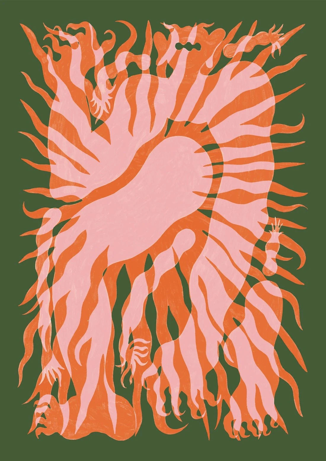 The Faune and the SUN contemporary wall art print by Célestin Krier - sold by DROOL