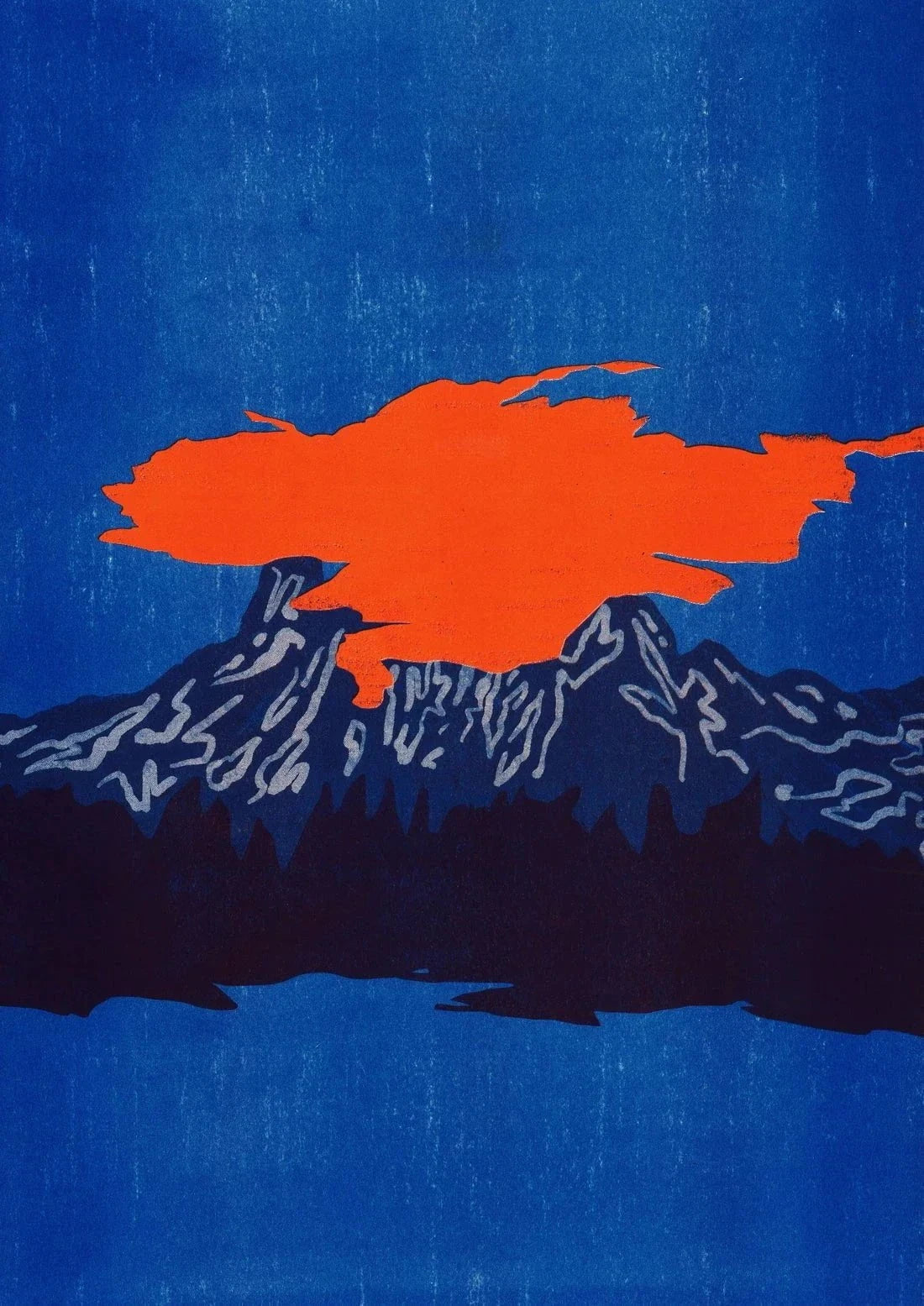 Volcano contemporary wall art print by Lily Kong - sold by DROOL