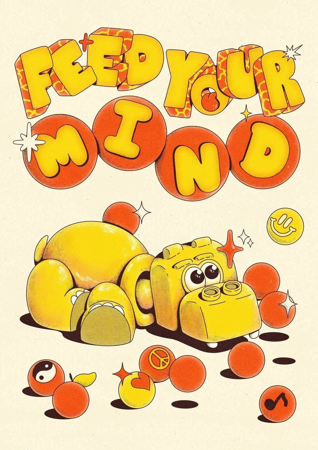 Feed Your Mind contemporary wall art print by My Sunbeam - sold by DROOL