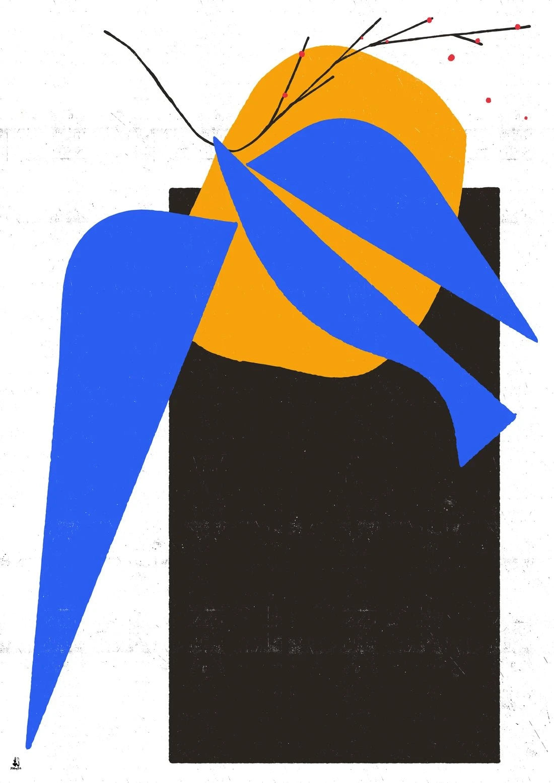 Chirp A contemporary wall art print by Floating Bstrd - sold by DROOL