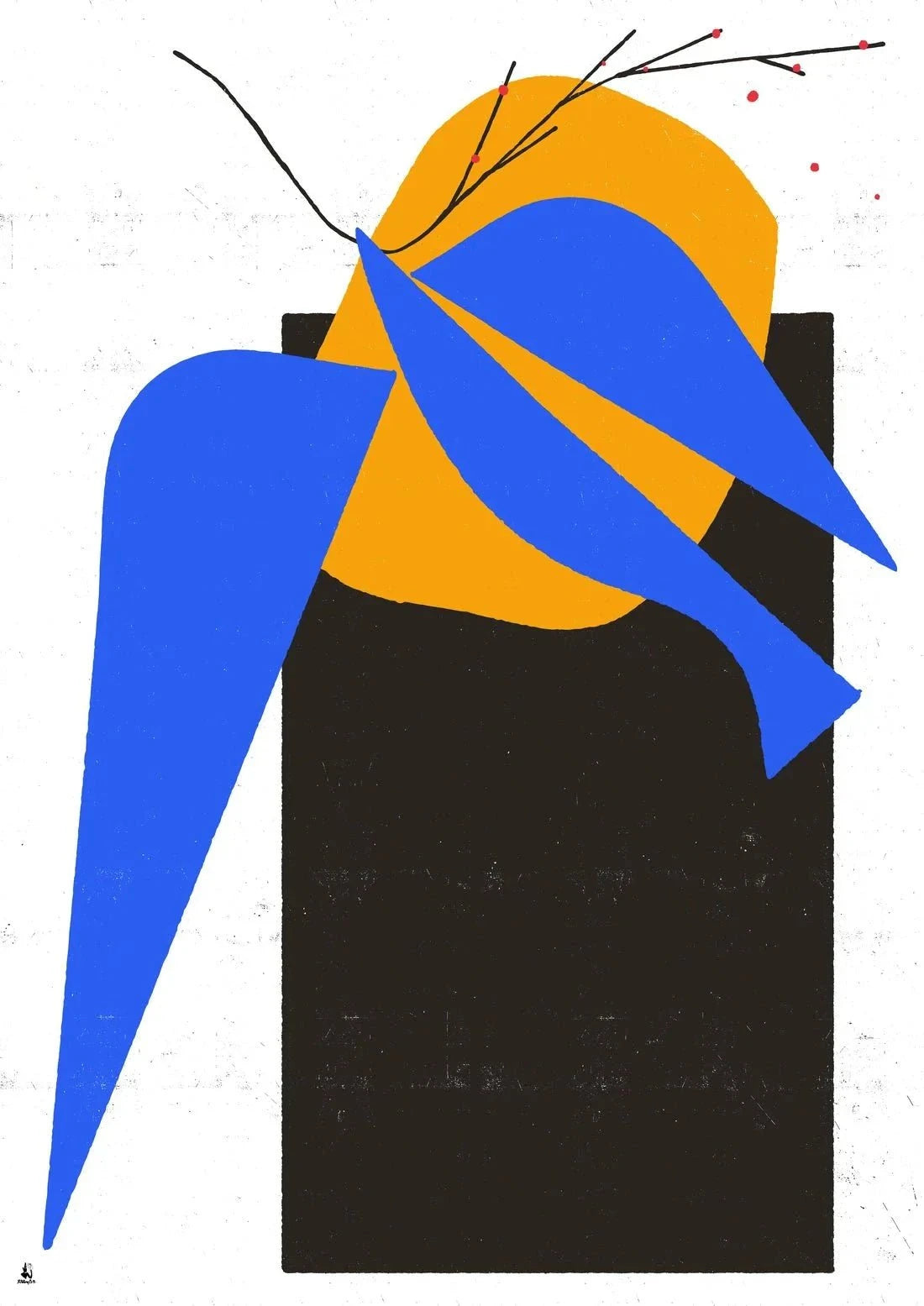 Chirp A contemporary canvas art print by Floating Bstrd - sold by DROOL