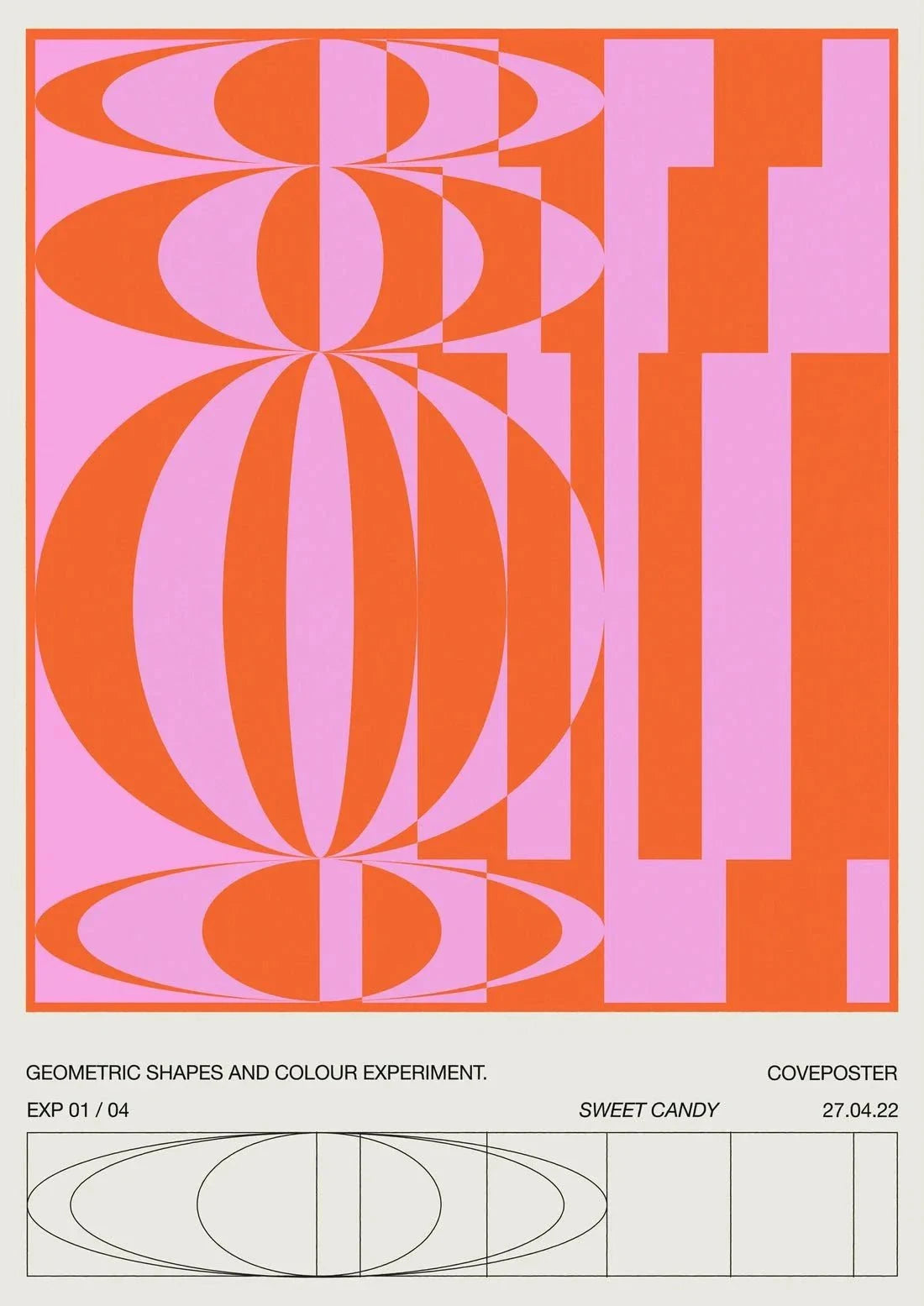 Geometric Sweet Candy contemporary wall art print by Coveposter - sold by DROOL