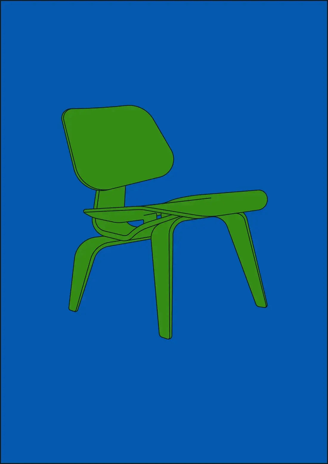 GREEN CHAIR contemporary wall art print by Thomas Hedger - sold by DROOL