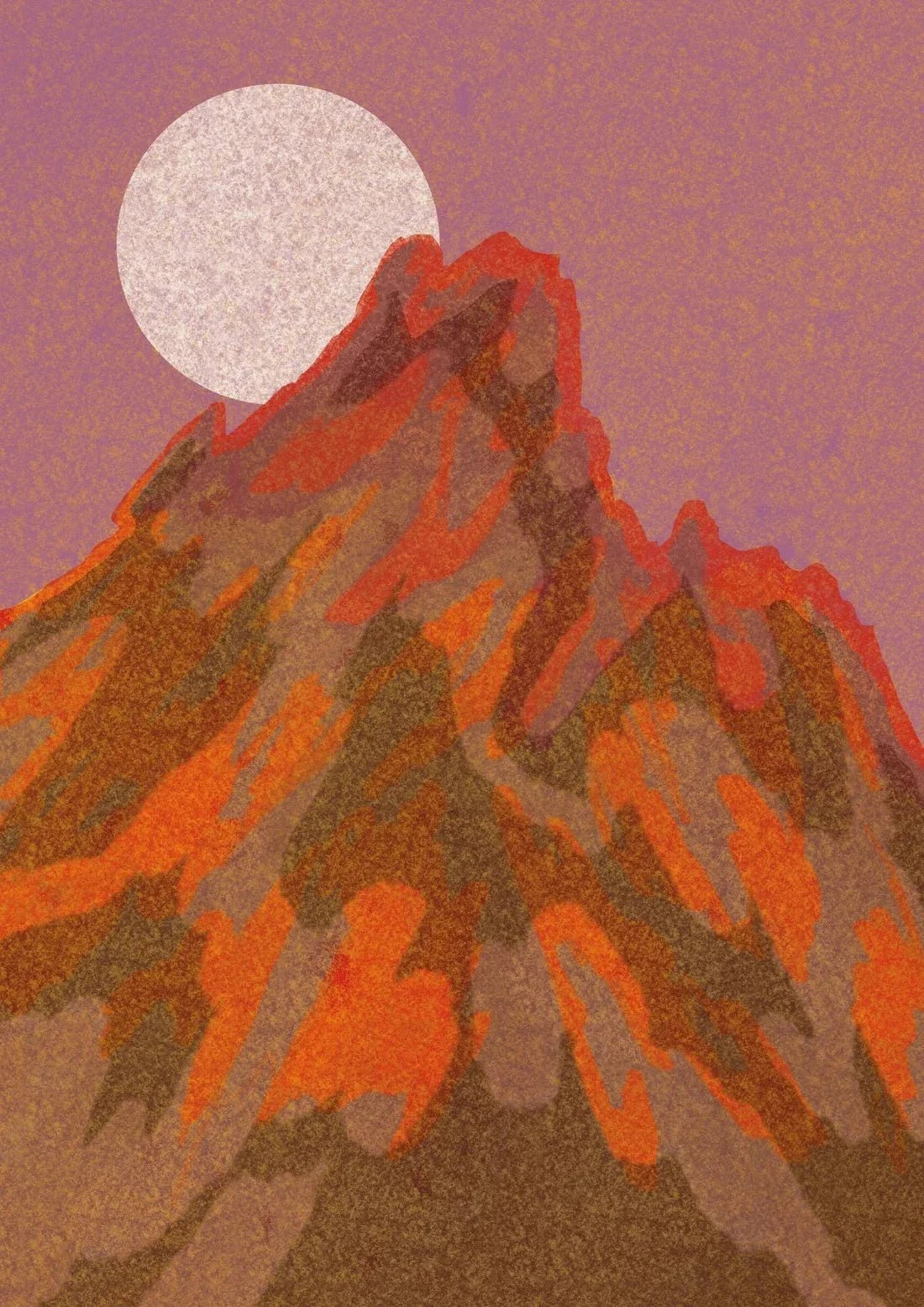 Red Mountain contemporary wall art print by Lily Kong - sold by DROOL