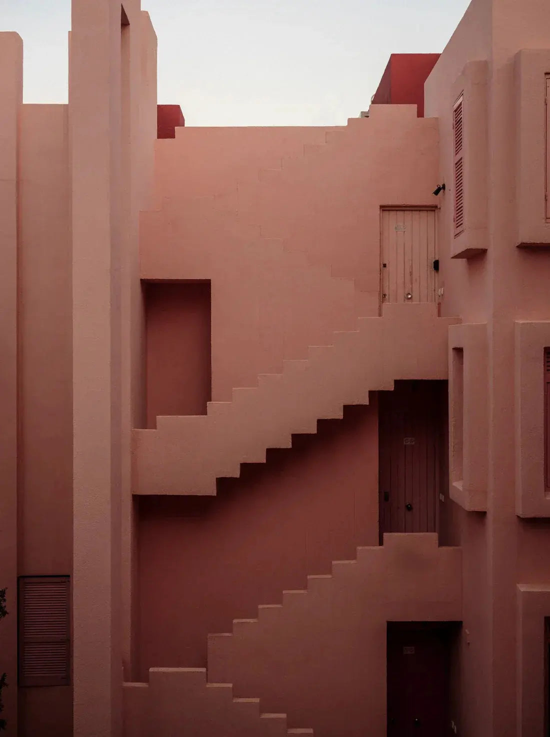 Pink Staircase contemporary wall art print by Igor Zacharov - sold by DROOL