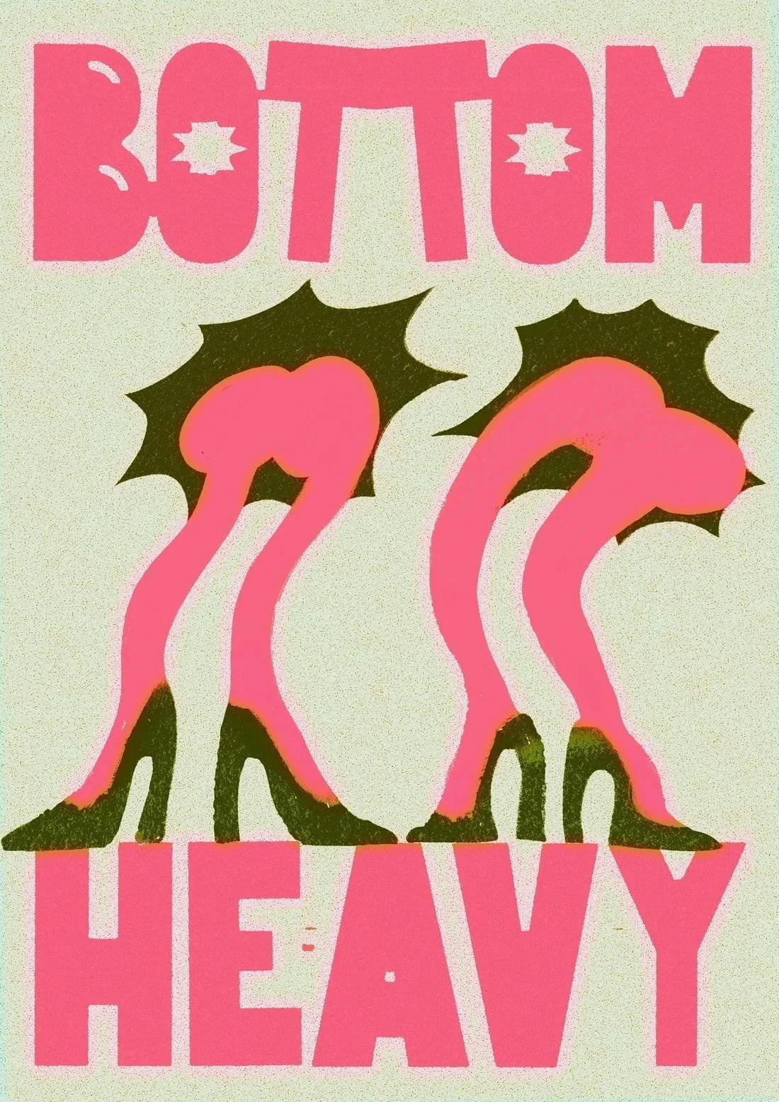 Bottom Heavy contemporary wall art print by Ciara Wade - sold by DROOL