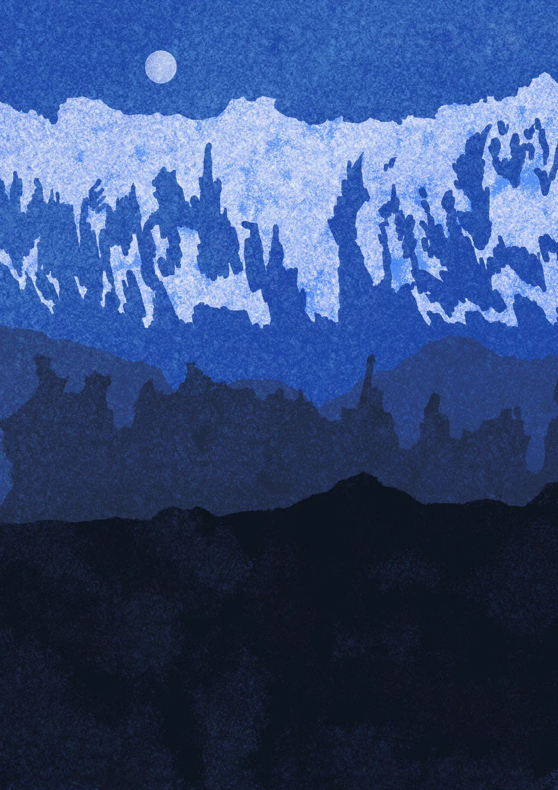 Fagurhólsm (triptych 2) contemporary wall art print by Lily Kong - sold by DROOL