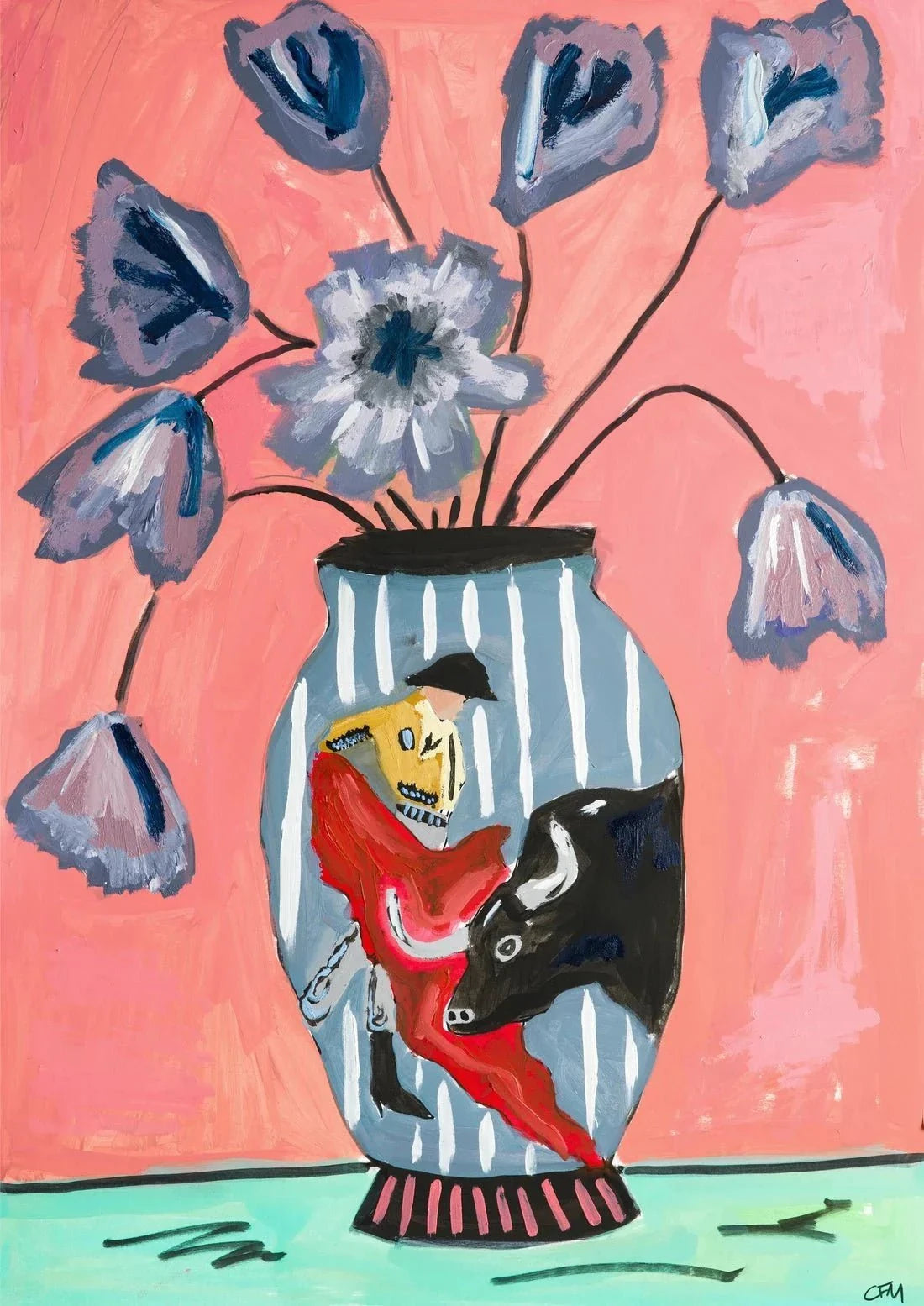 Toro contemporary canvas art print by  - sold by DROOL