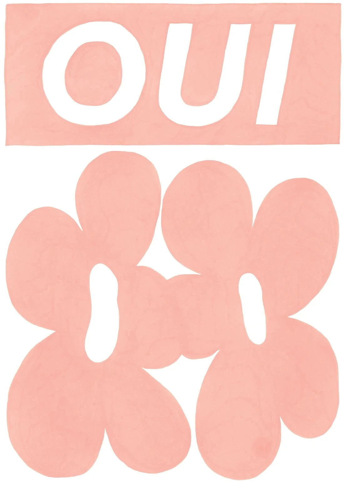 Oui contemporary wall art print by Sara Cristina Moser - sold by DROOL