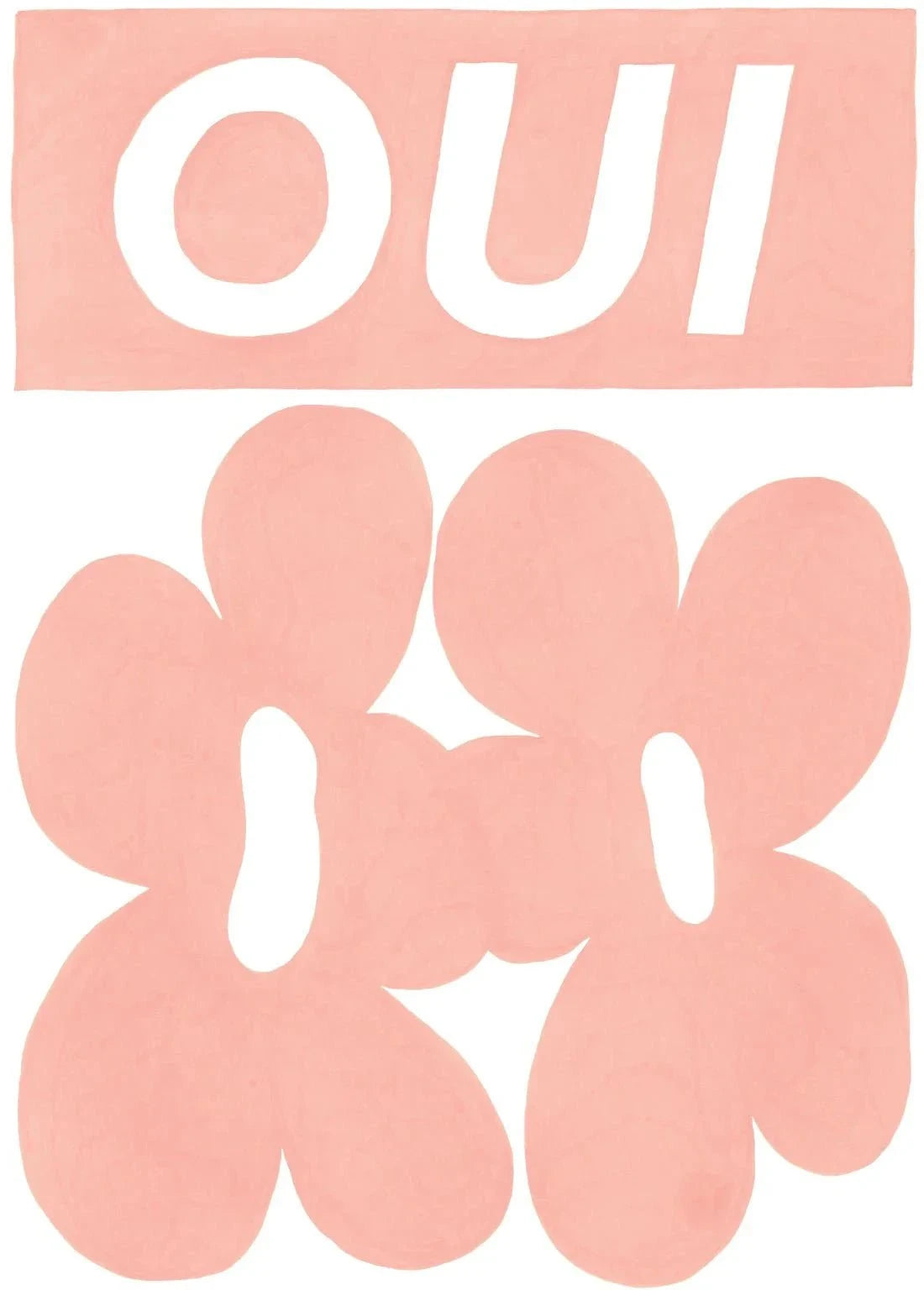 Oui contemporary canvas art print by Sara Cristina Moser - sold by DROOL