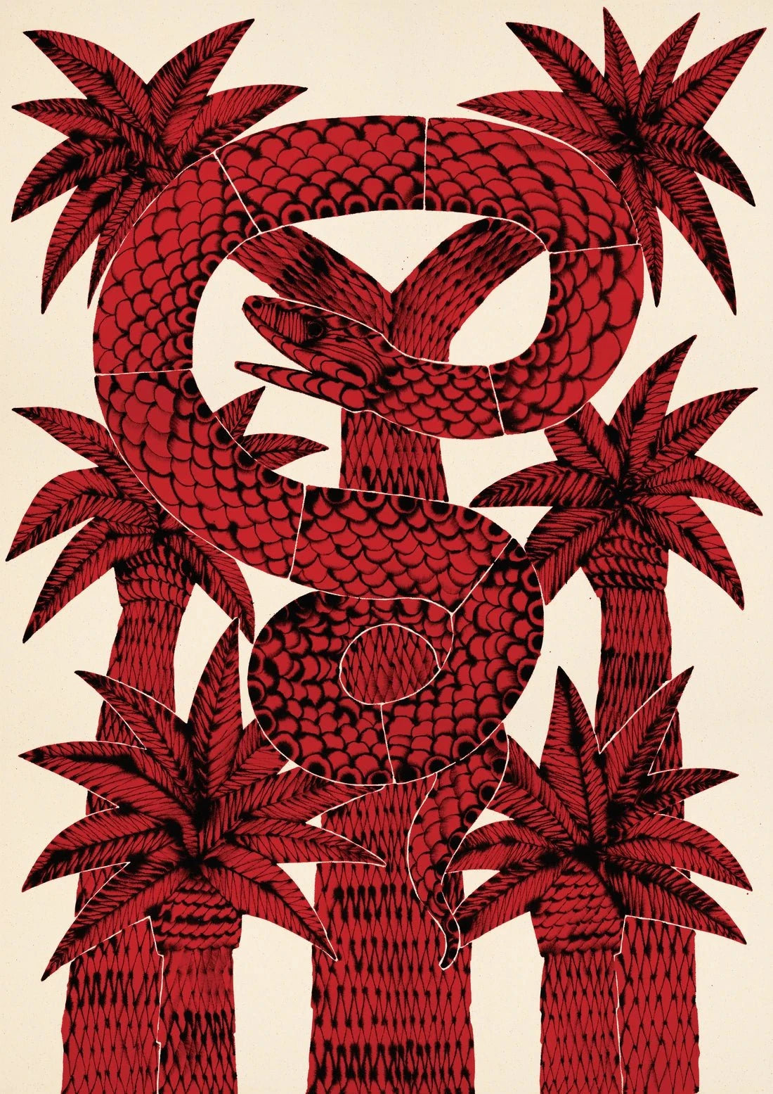 Snake In Trees contemporary wall art print by Kwonny - sold by DROOL