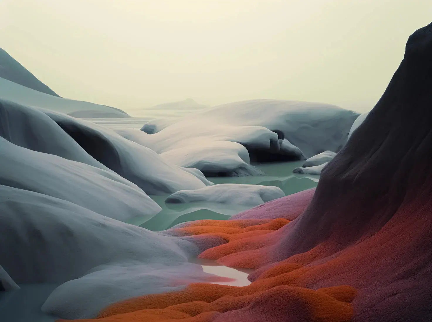 Chrome Dunes contemporary wall art print by Lela Amparo - sold by DROOL