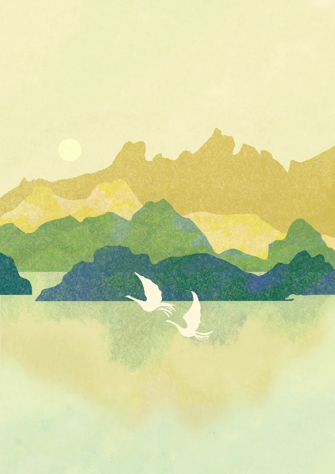 Walthamstow Wetlands contemporary wall art print by Lily Kong - sold by DROOL