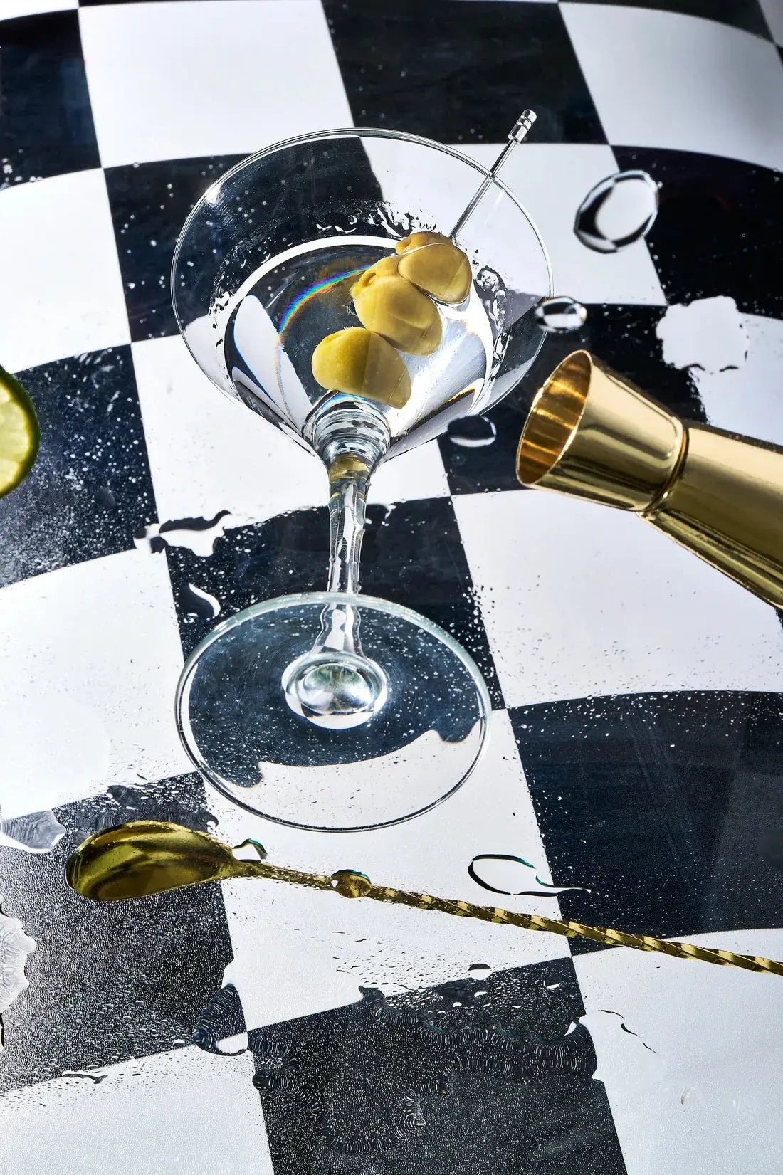 Spilled Martini contemporary wall art print by Paraiso Estudio - sold by DROOL
