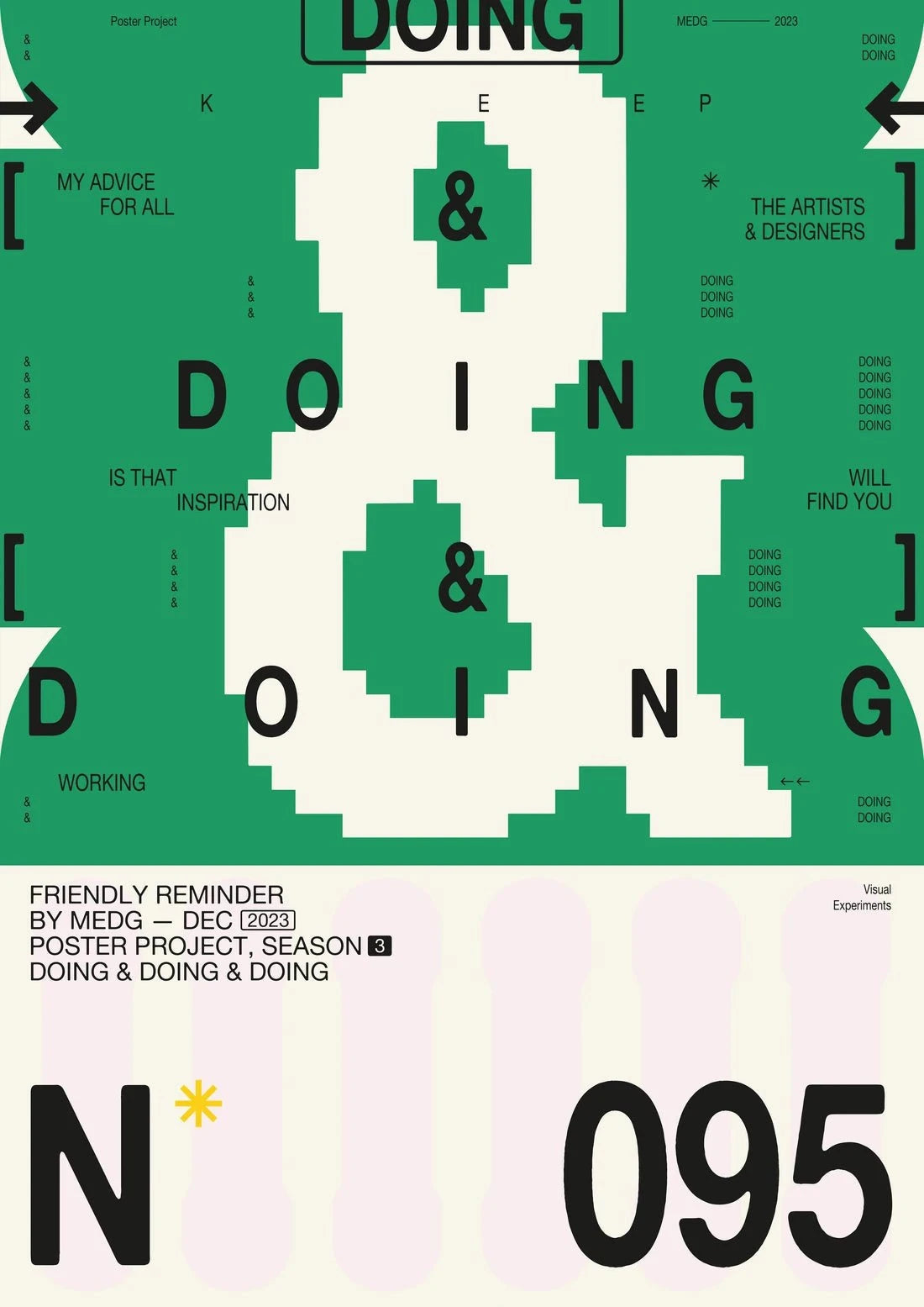 Doing contemporary wall art print by MEDG - sold by DROOL