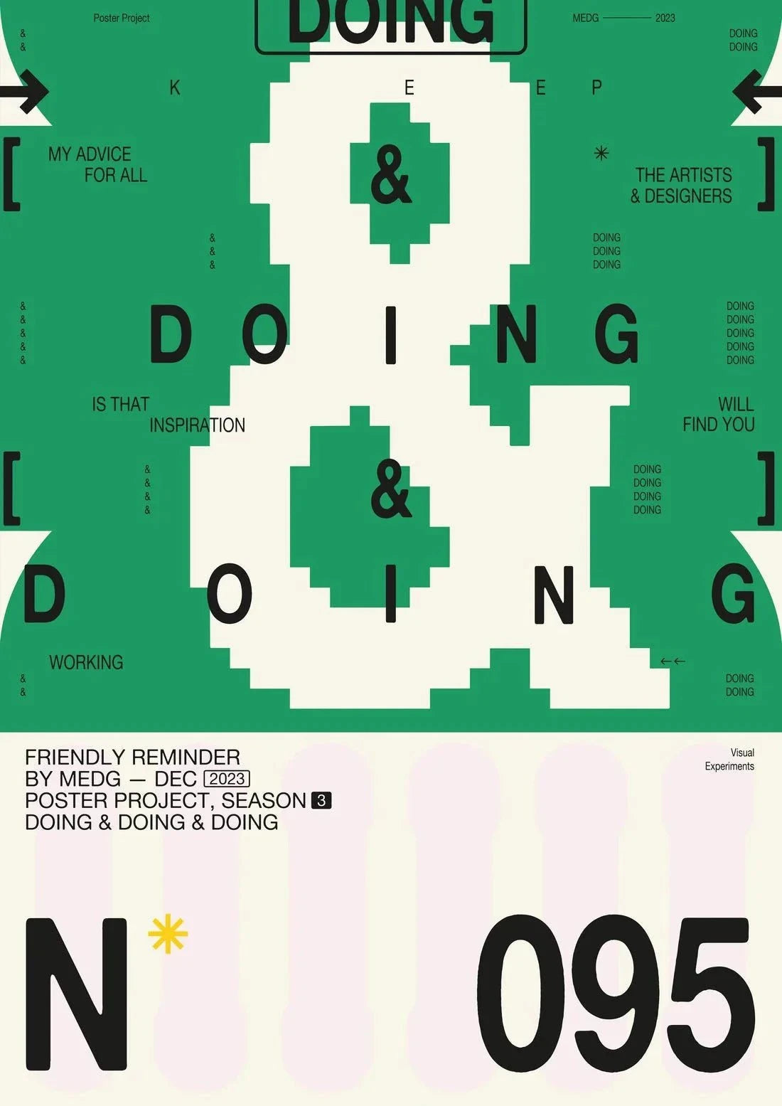 Doing contemporary wall art print by MEDG - sold by DROOL