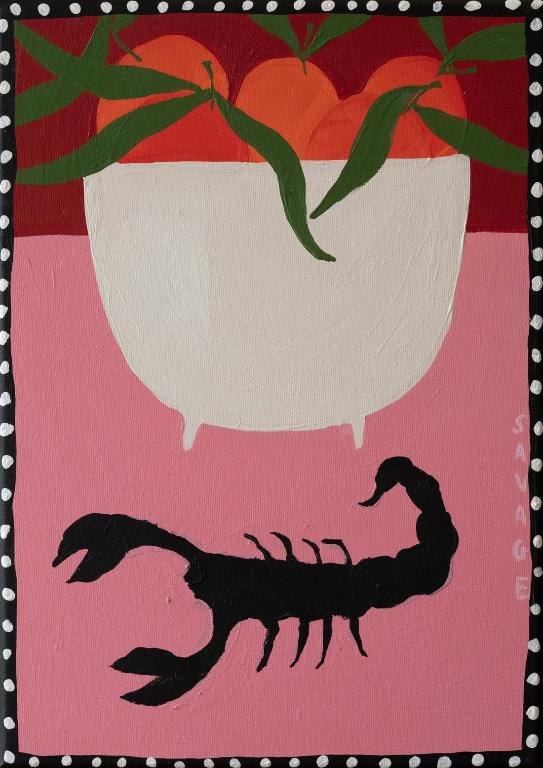 Scorpion contemporary wall art print by Natalie Savage - sold by DROOL