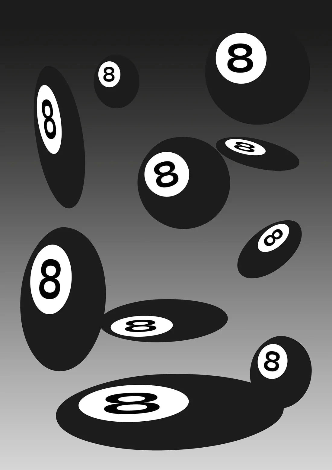 Magic 8 contemporary wall art print by Adam Foster - sold by DROOL