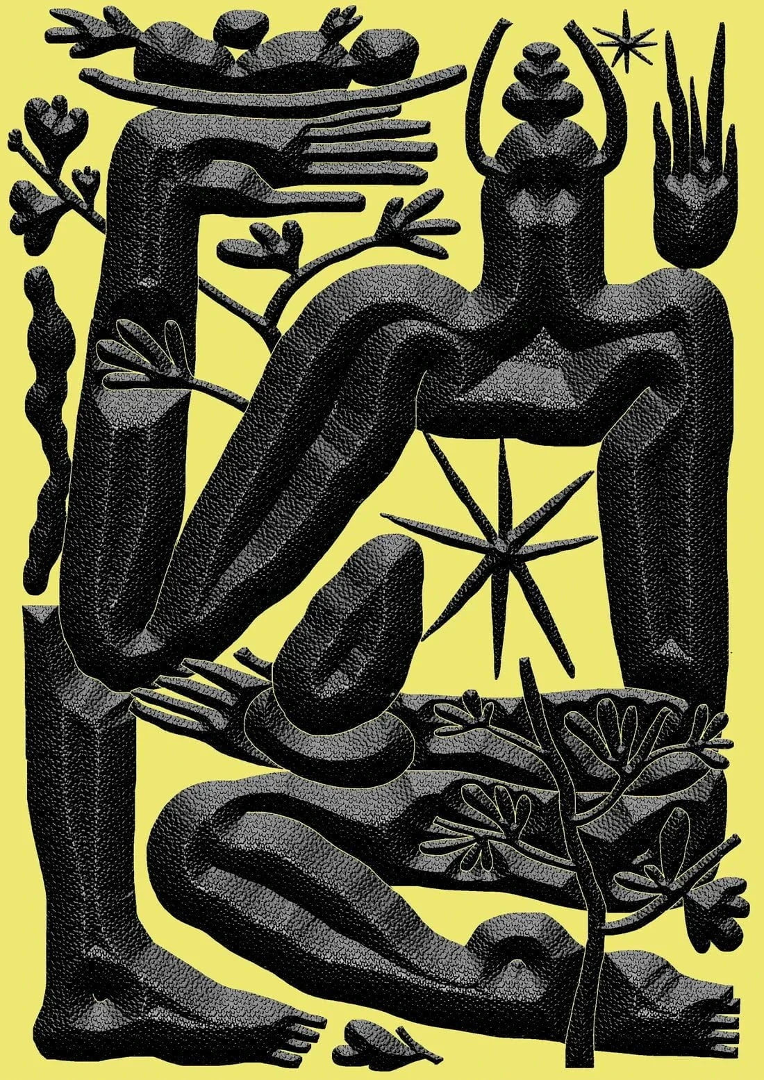 Faune and Fruits contemporary wall art print by Célestin Krier - sold by DROOL