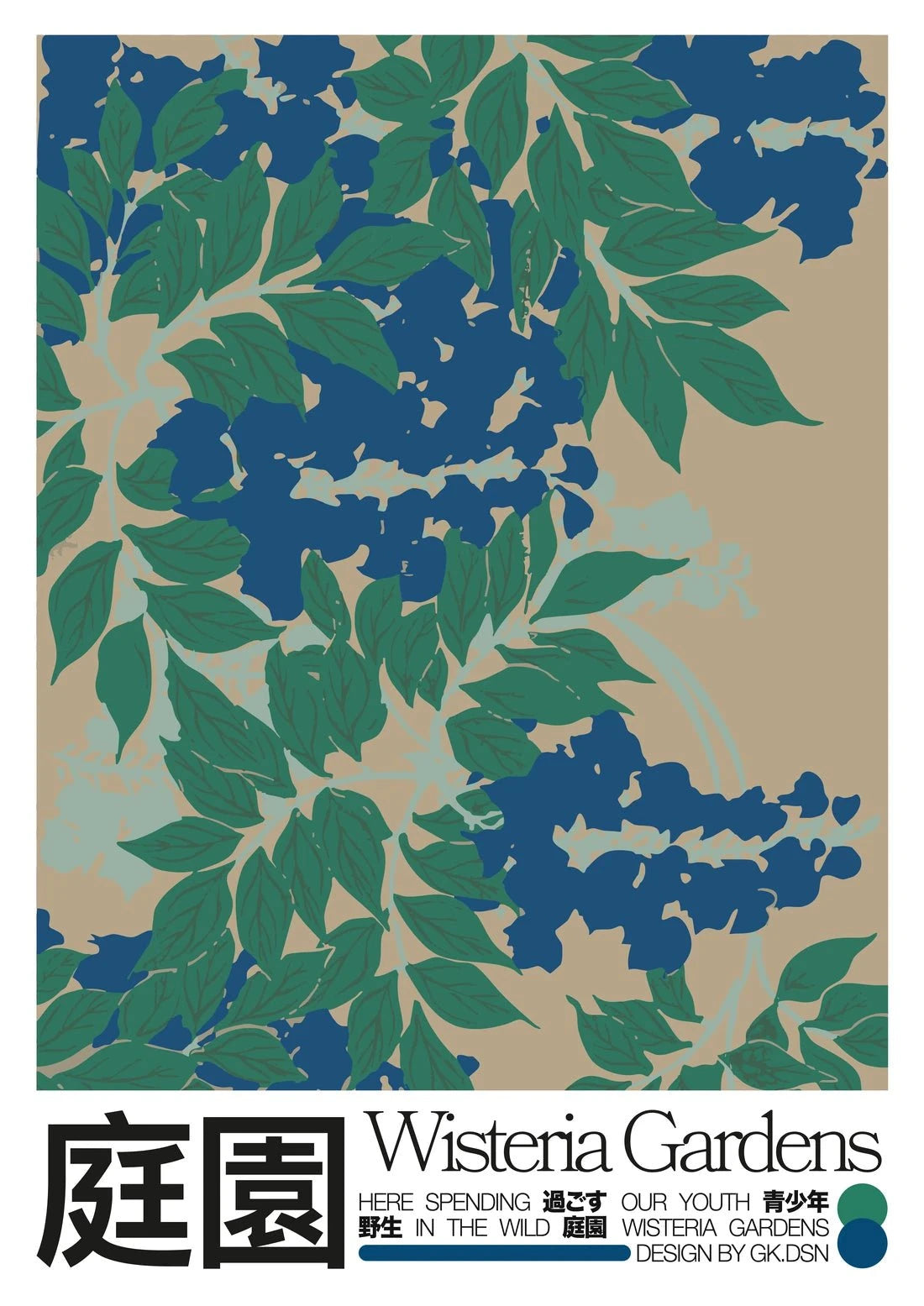 Wisteria Gardens contemporary wall art print by George Kempster - sold by DROOL